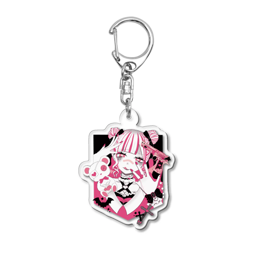 Mavie　マヴィの可愛いが正義ちゃん（ピンク） Acrylic Key Chain