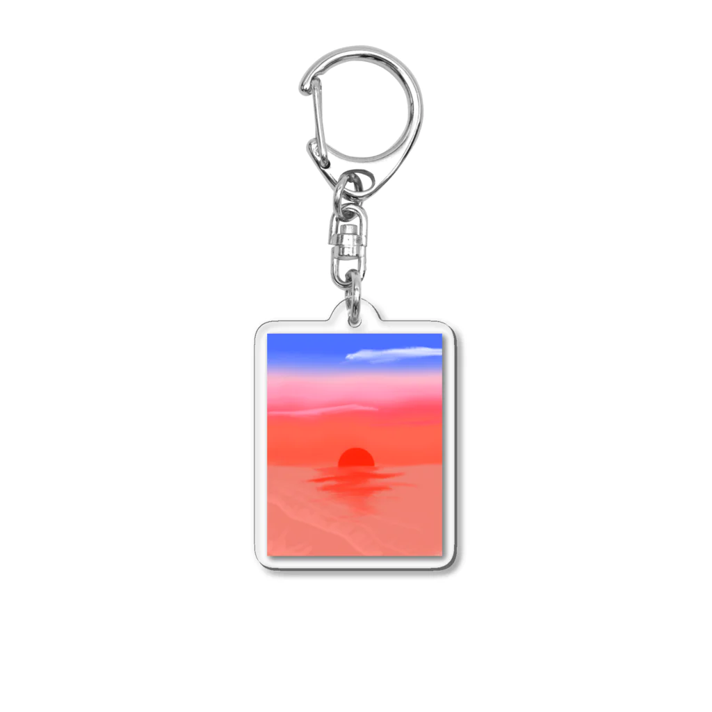 おにーちゃんショップの夕焼け Acrylic Key Chain