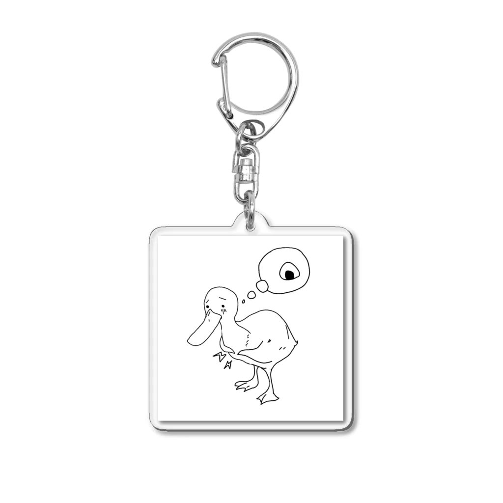 とろろやのお腹空いた鴨 Acrylic Key Chain