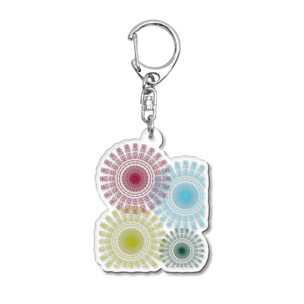 Contemporary　ArtのMandala pattern Acrylic Key Chain