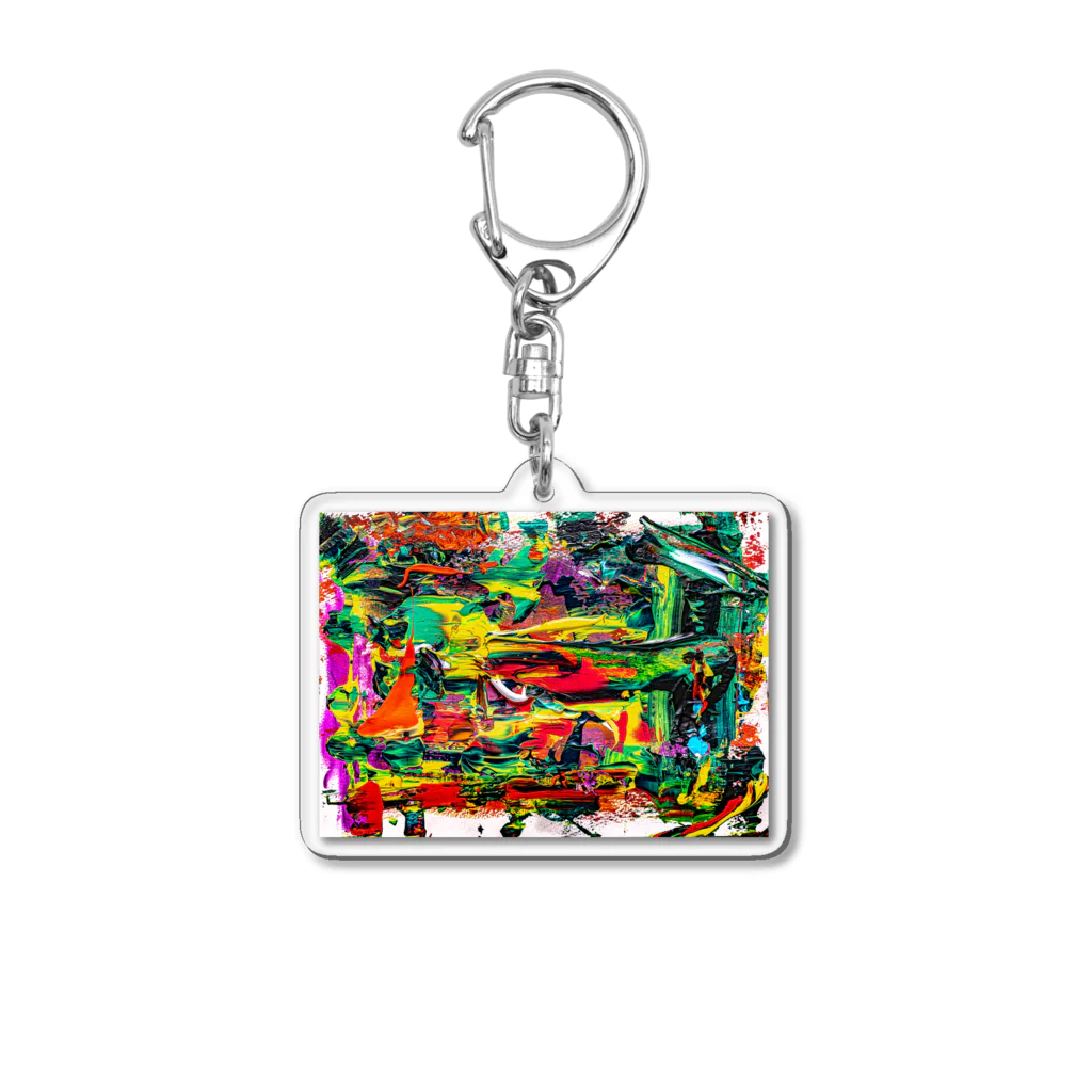 山本浩生美術商店の美術家・山本浩生　公式アイテム！！　抽象画２ Acrylic Key Chain