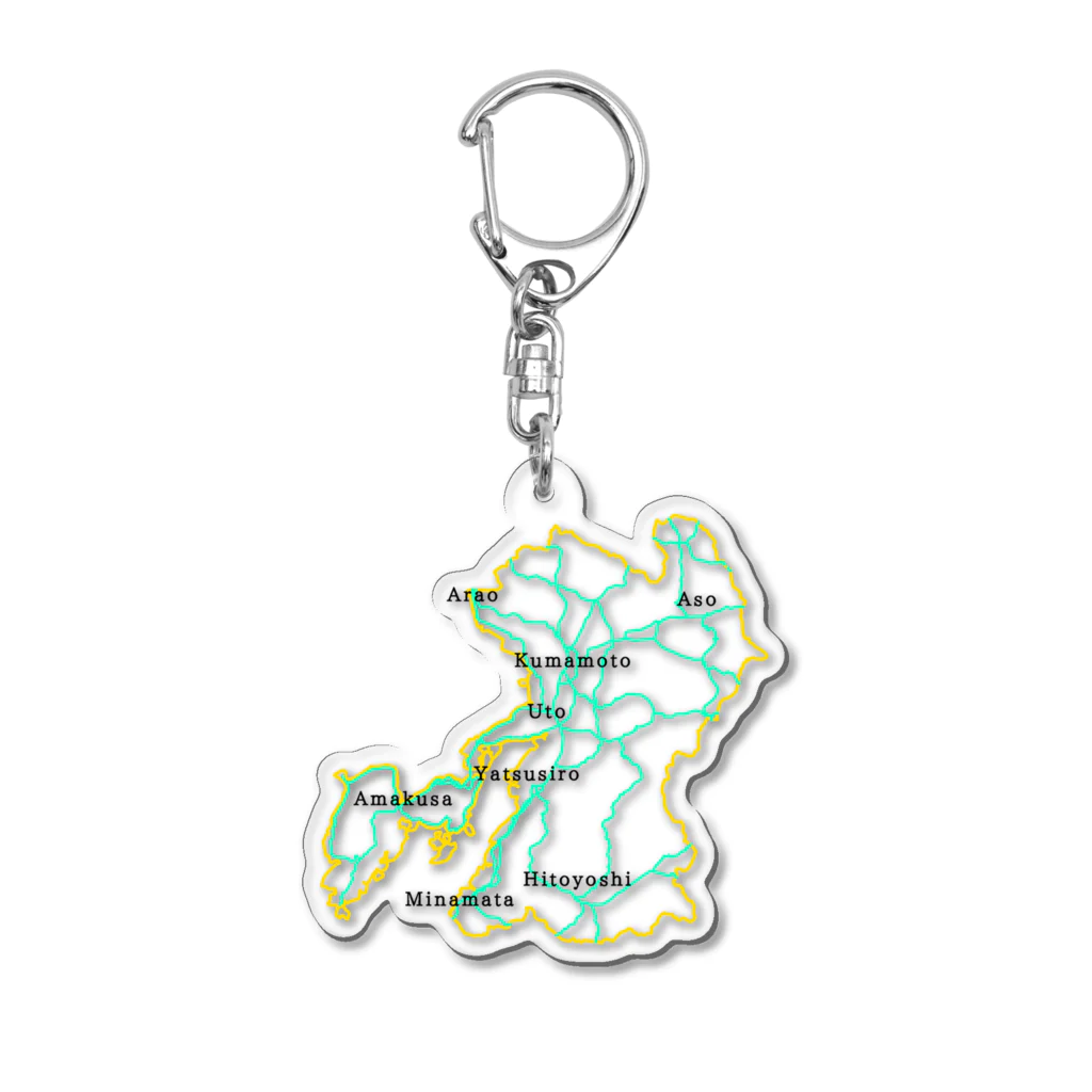 芋ようかんの熊本の国道 Acrylic Key Chain