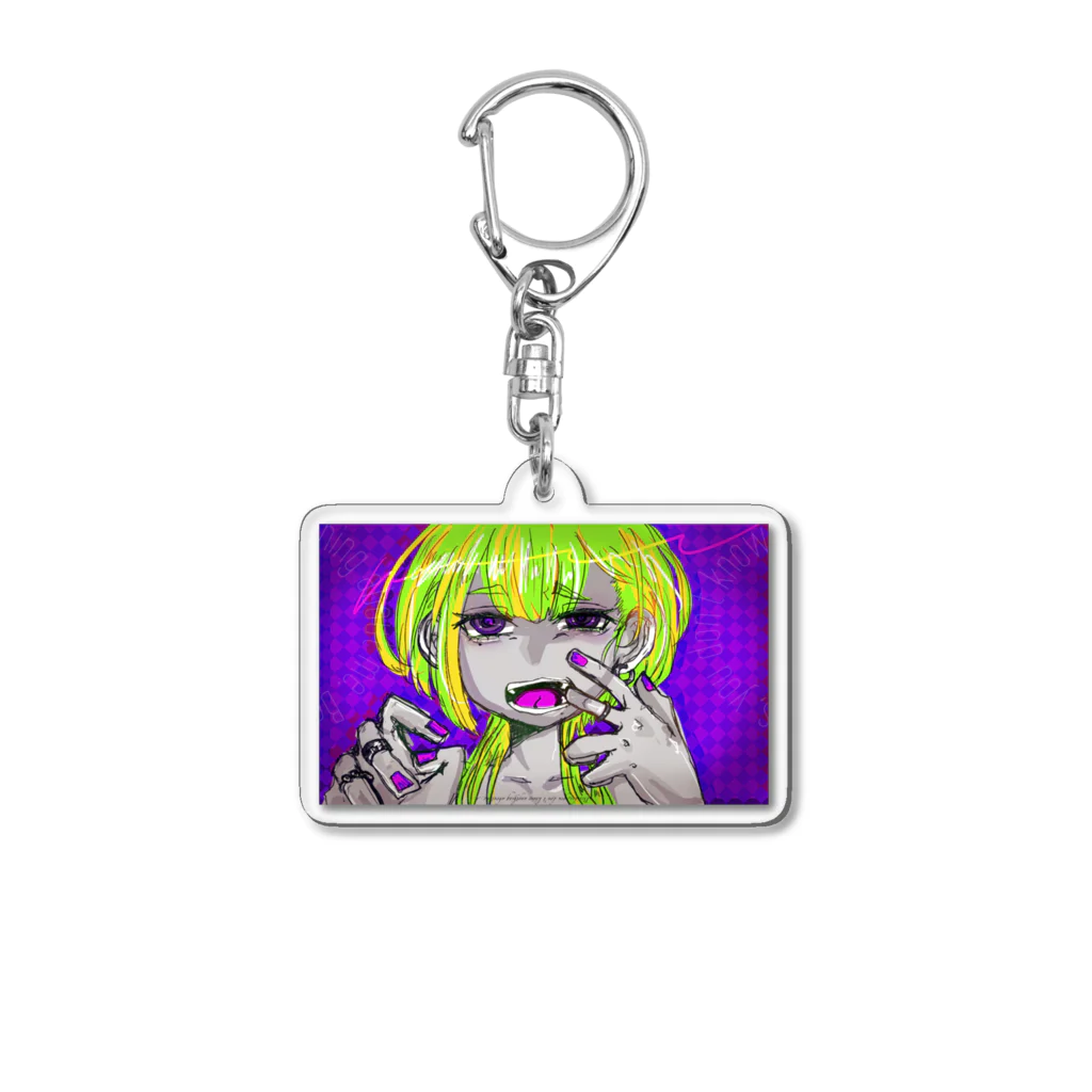 Nanashiiiのうんざりくん Acrylic Key Chain