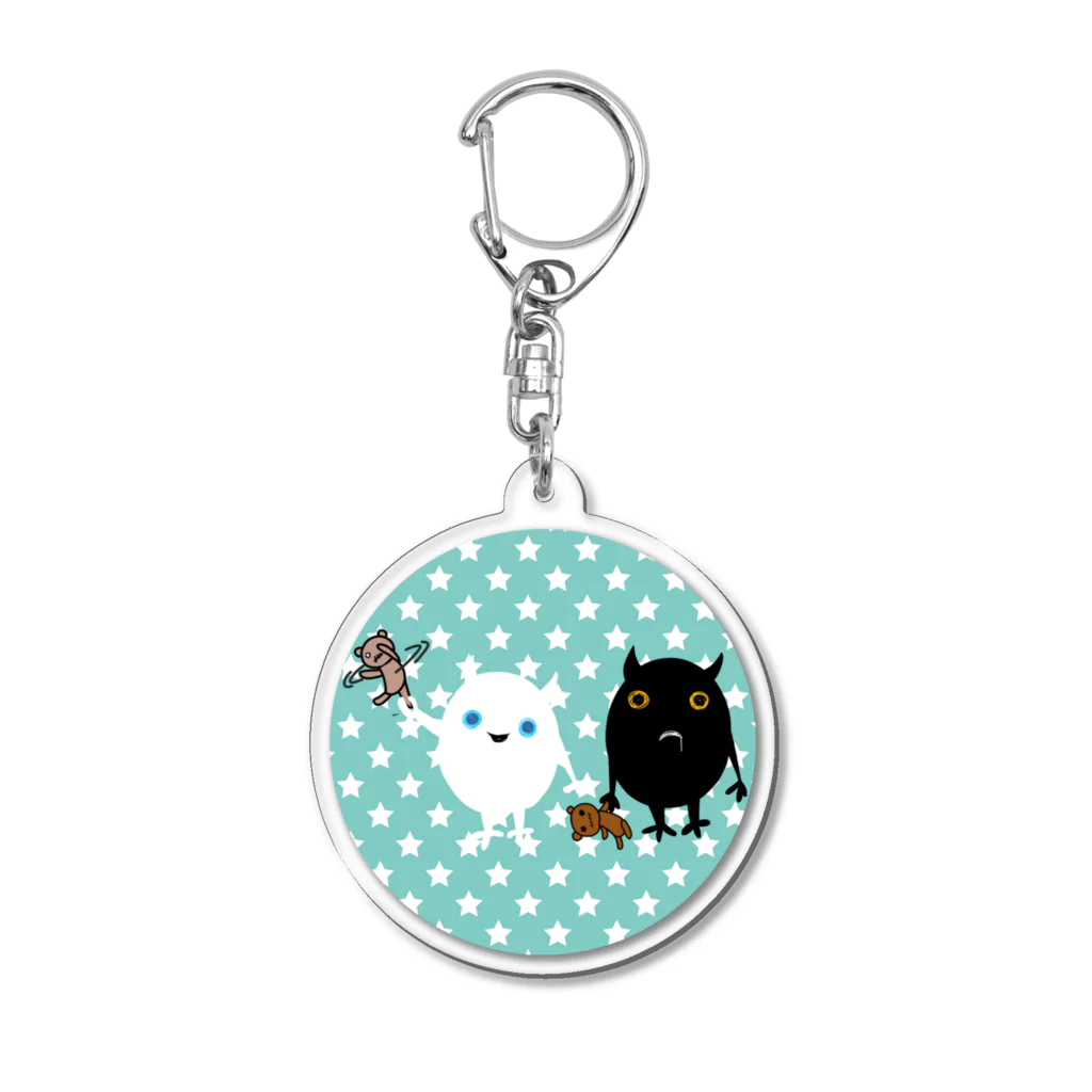 のほほん屋のモンスターちゃんとぬいぐるみ Acrylic Key Chain