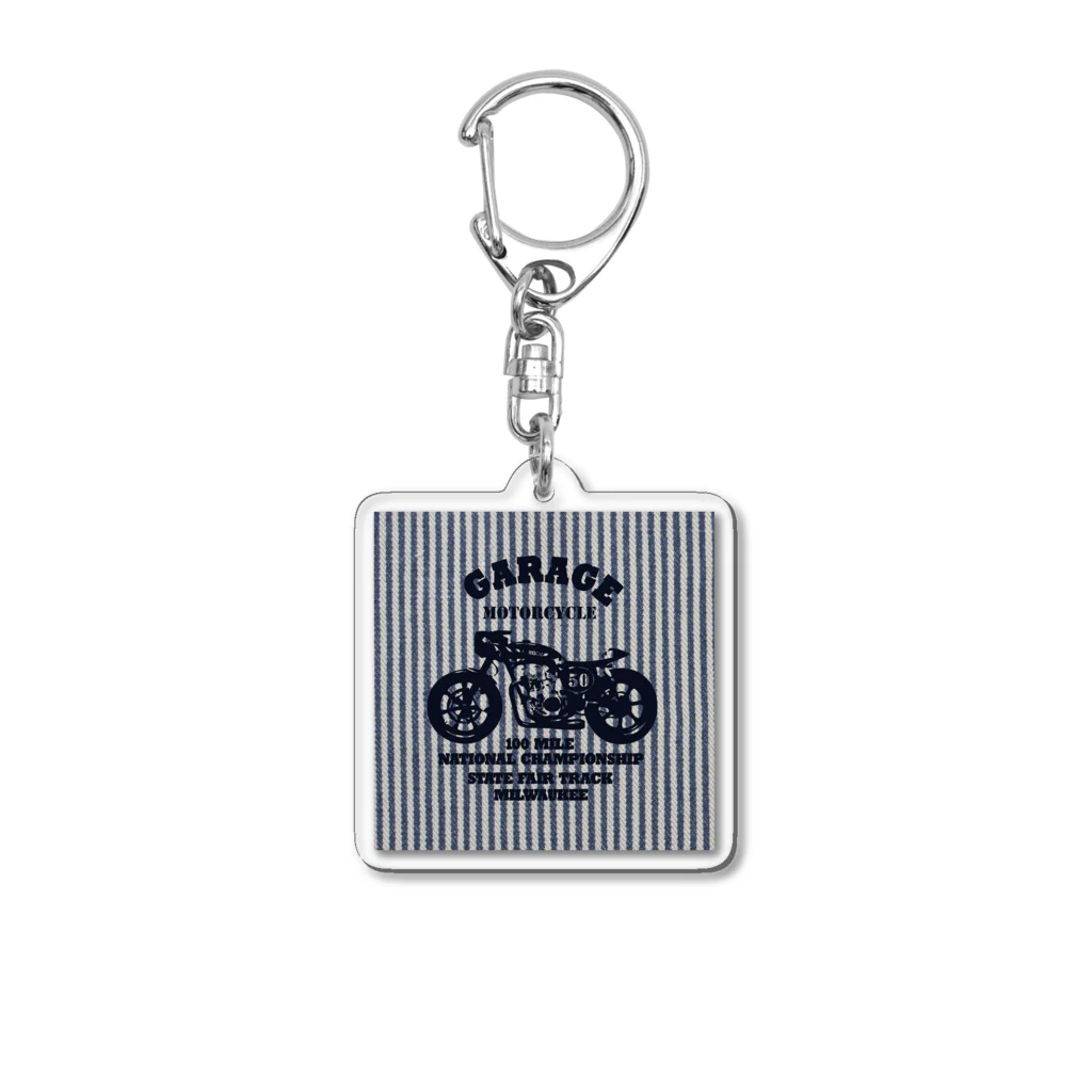 キッズモード某の武骨なバイクデザイン(ヒッコリー) Acrylic Key Chain