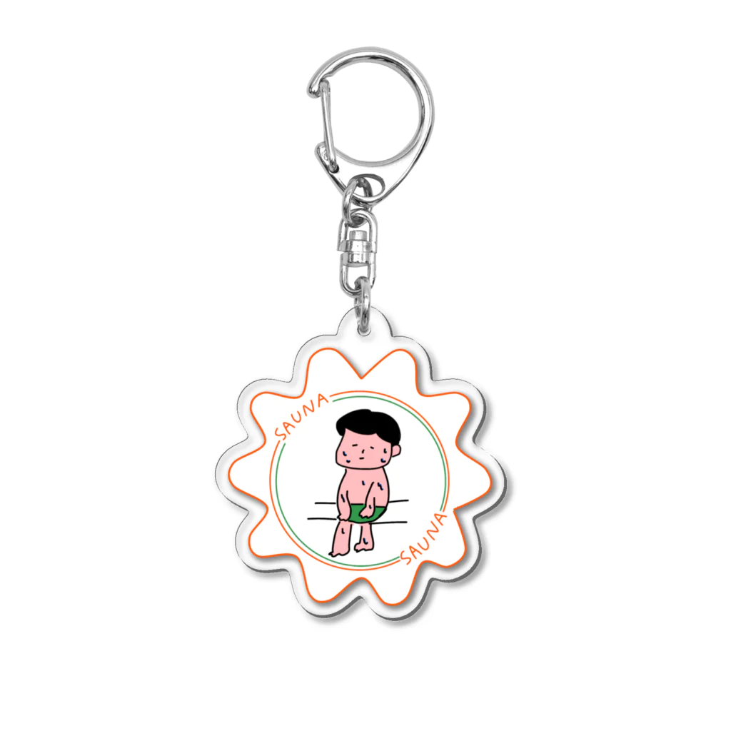 サウナハマって幸せのサウナスキスギ君 Acrylic Key Chain