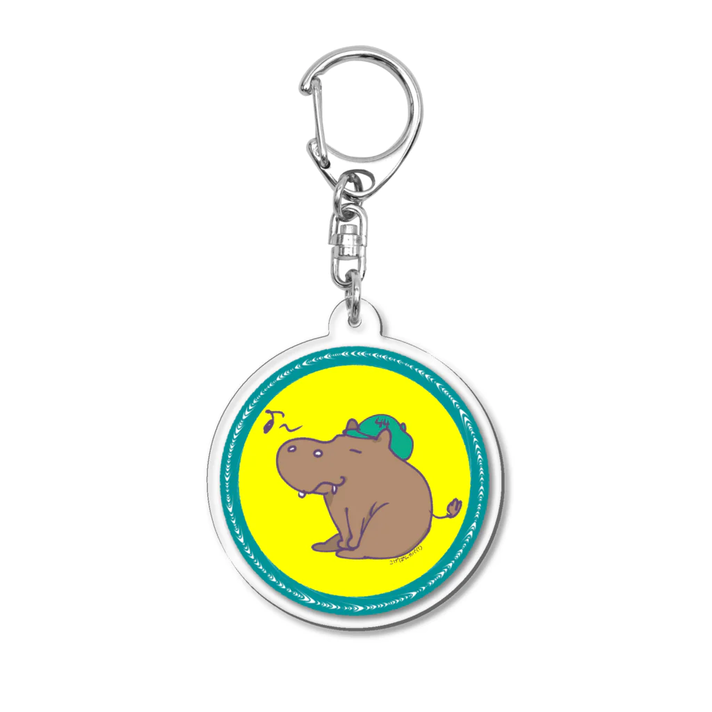 🥖こげぱん🐾のこげぱんカバ？(縁付き) Acrylic Key Chain