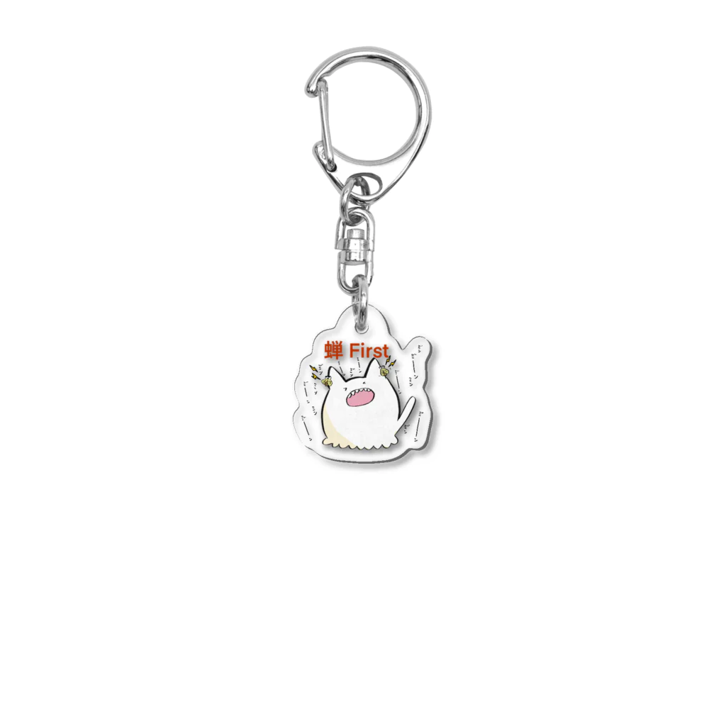 なぞネコの船の蝉First Acrylic Key Chain