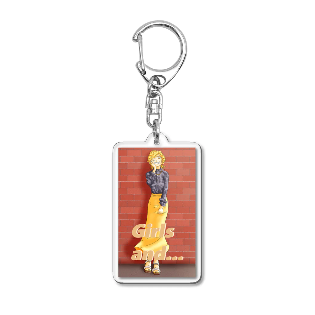 MickunRollのモダンガール２ Acrylic Key Chain