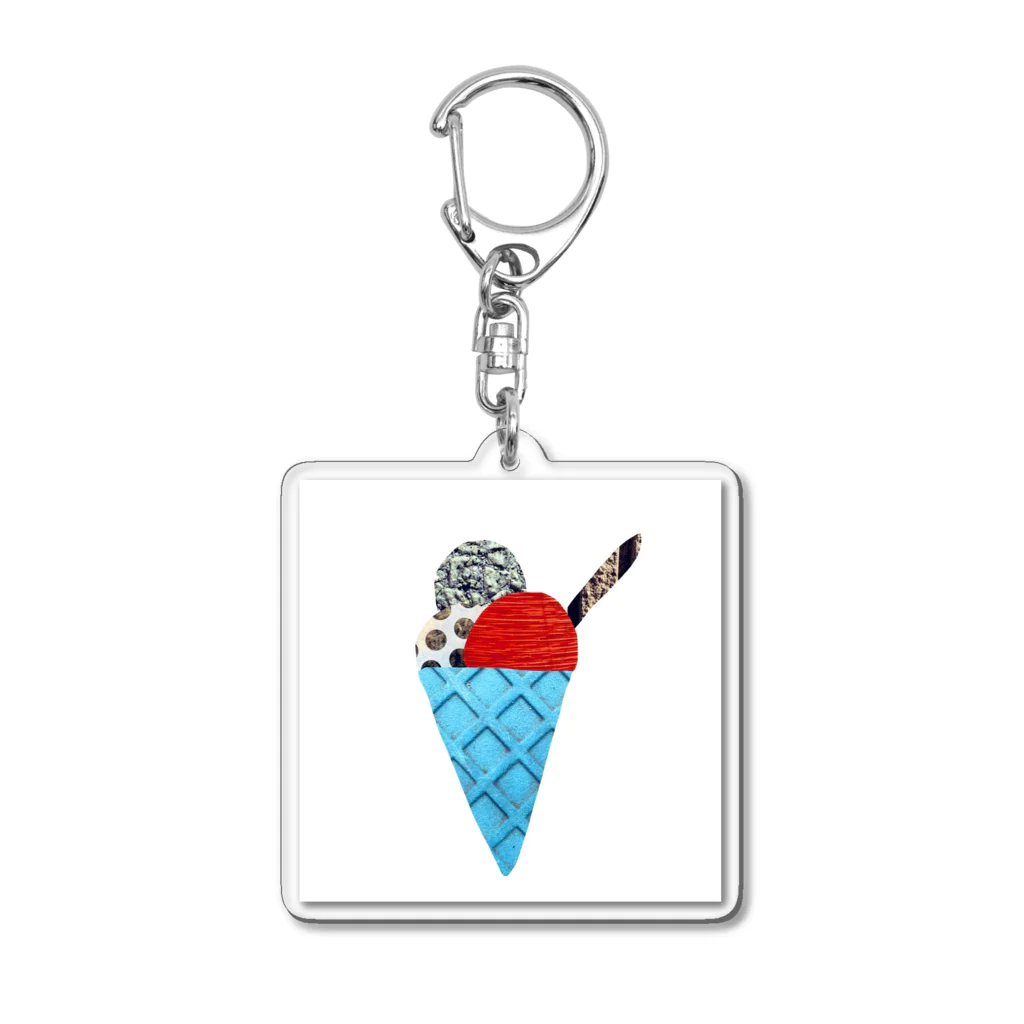 あおぞらのアイスクリーム？ Acrylic Key Chain