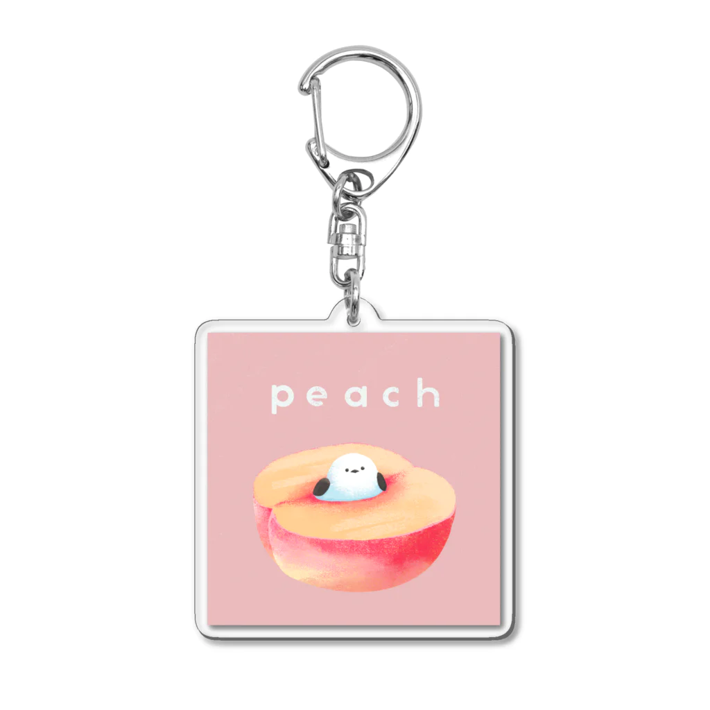 ゆきねこのに店のピーチ鳥さんその2 Acrylic Key Chain