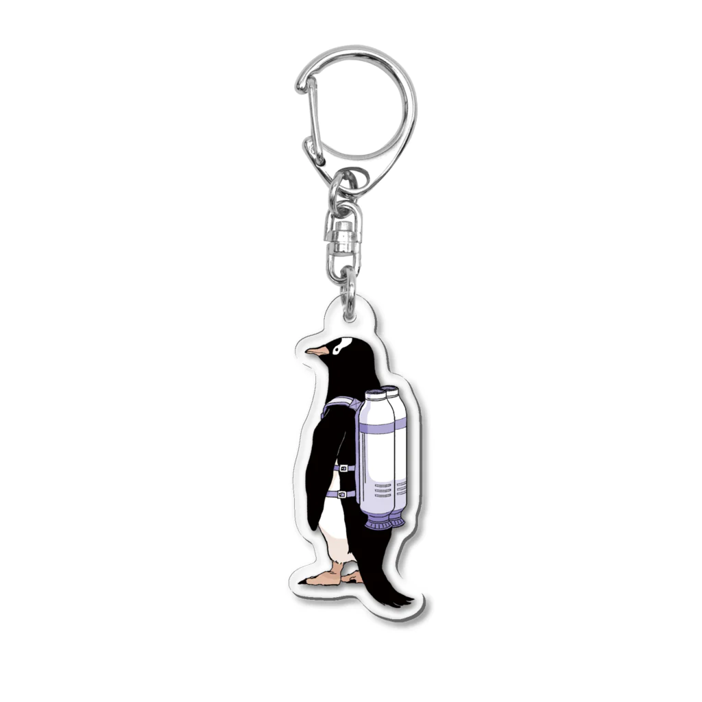 騒音のない世界 SHOPの騒音のない世界のペンギンキーホルダー Acrylic Key Chain