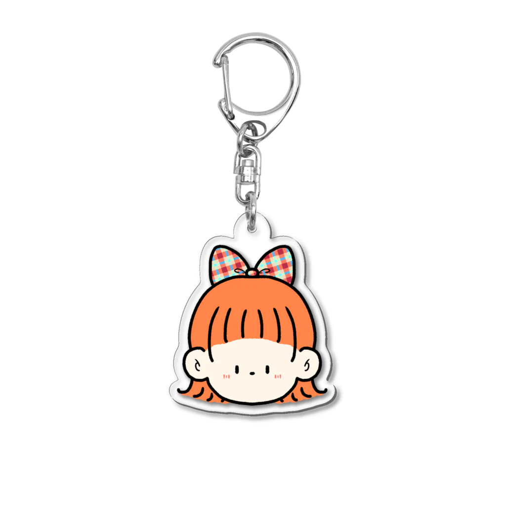 にか。の雑貨屋さん。のこぴかちゃん。(お顔リボン)👧🎀 Acrylic Key Chain