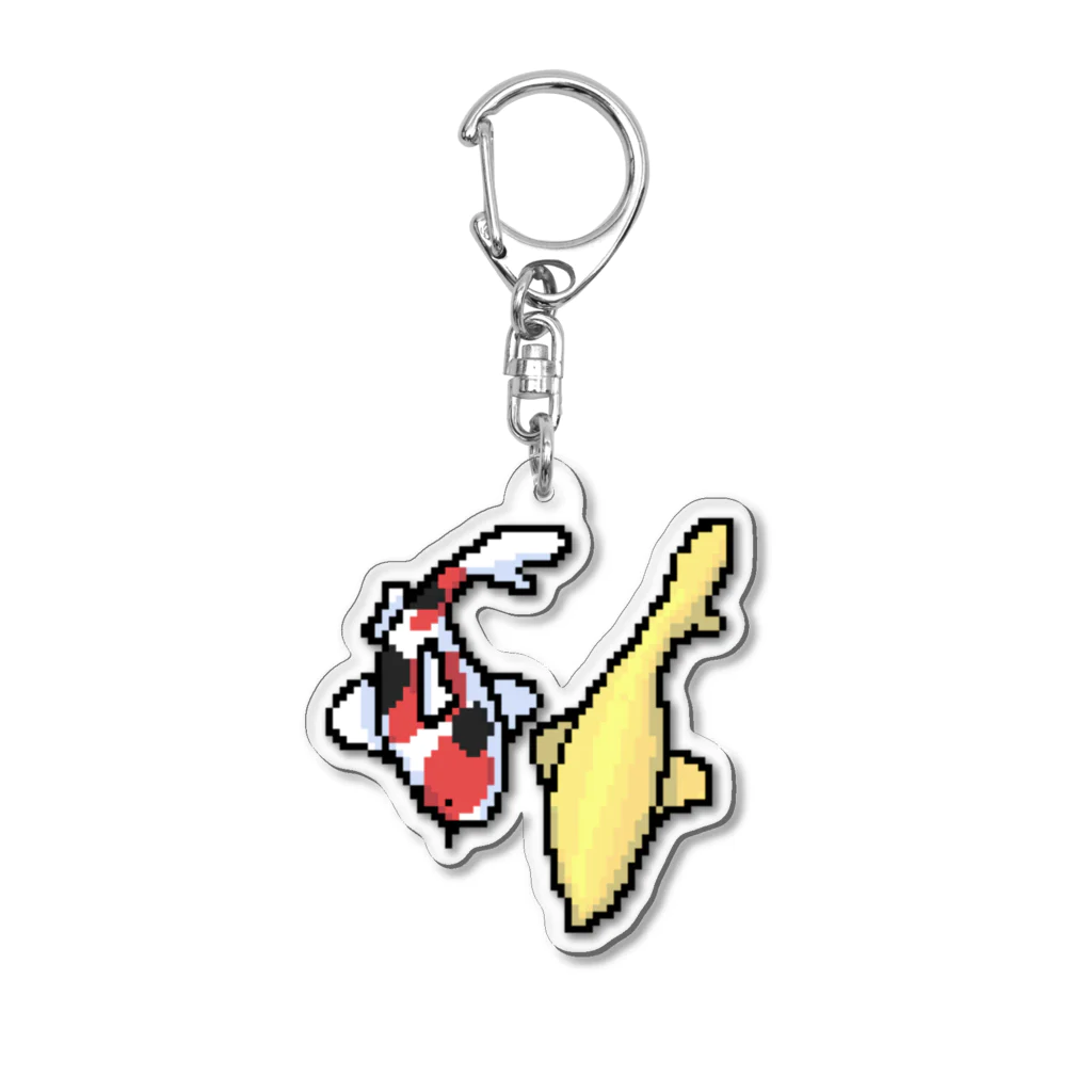 山のウサギのドット鯉 Acrylic Key Chain