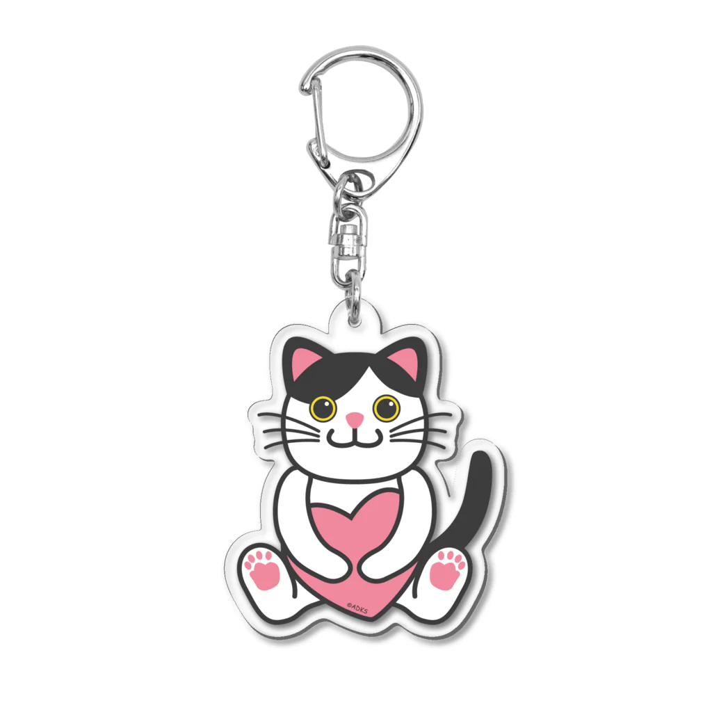 ADKS-SHOPのハート抱っこしちさんねこ Acrylic Key Chain