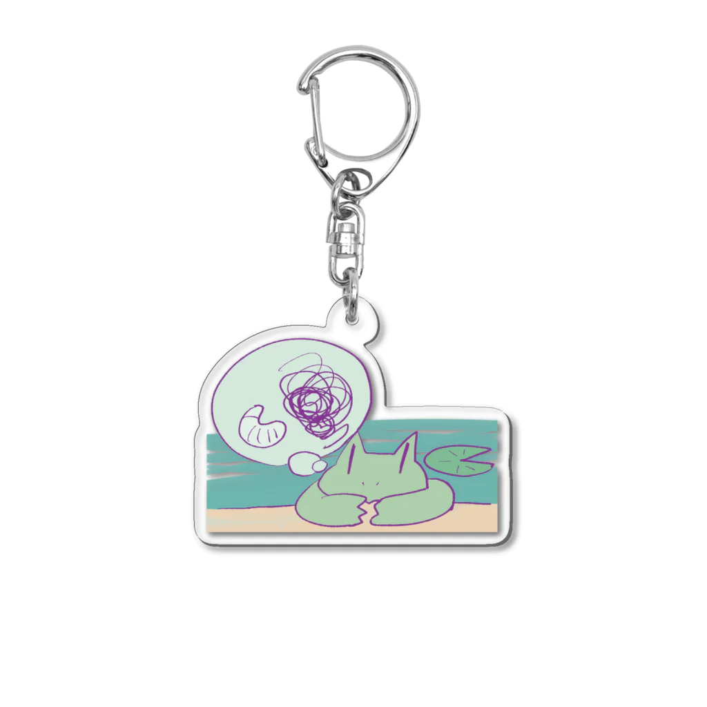 あおがえる。のカエルのかんがえごと Acrylic Key Chain