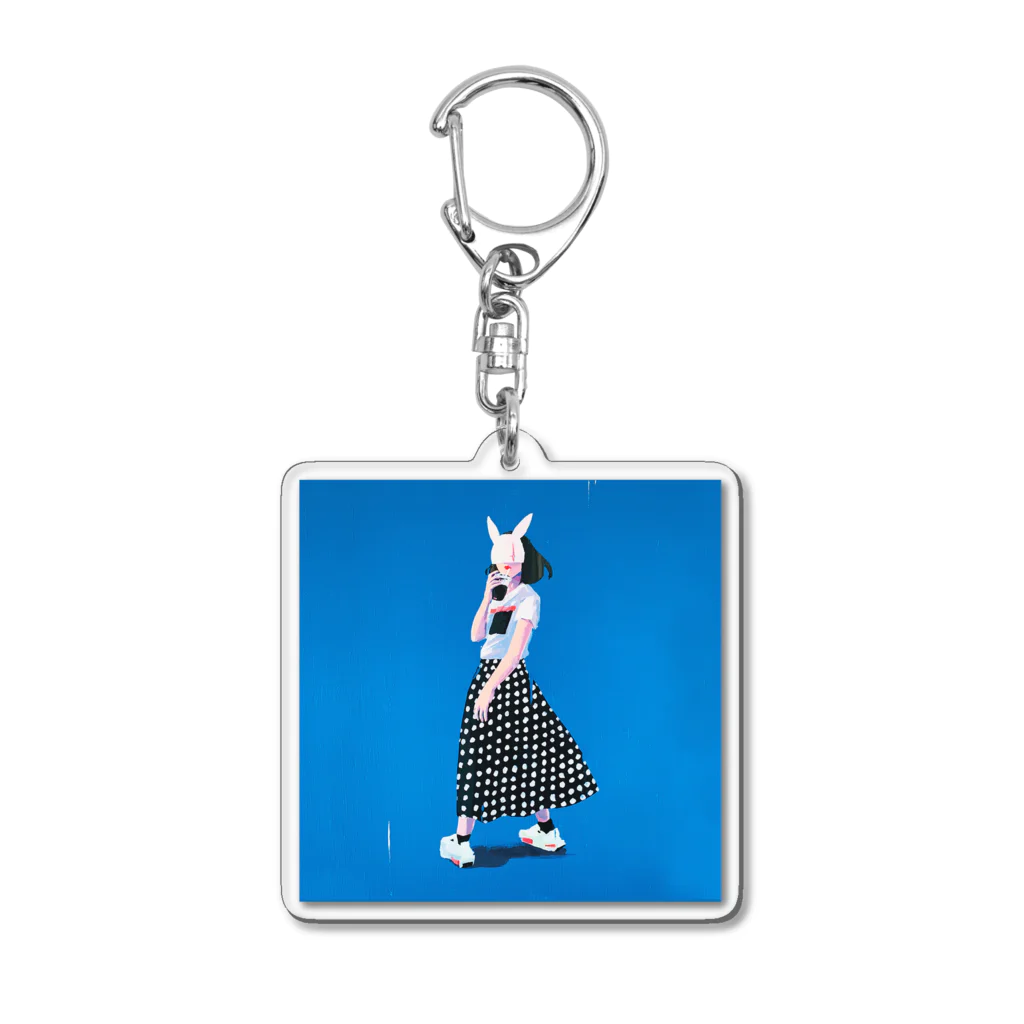 有村佳奈のART FASHION SHOPのblue雑貨ちゃん Acrylic Key Chain