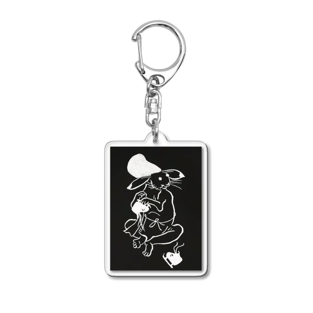 HorSen-koの鳥獣戯画スケートのブレード拭き Acrylic Key Chain