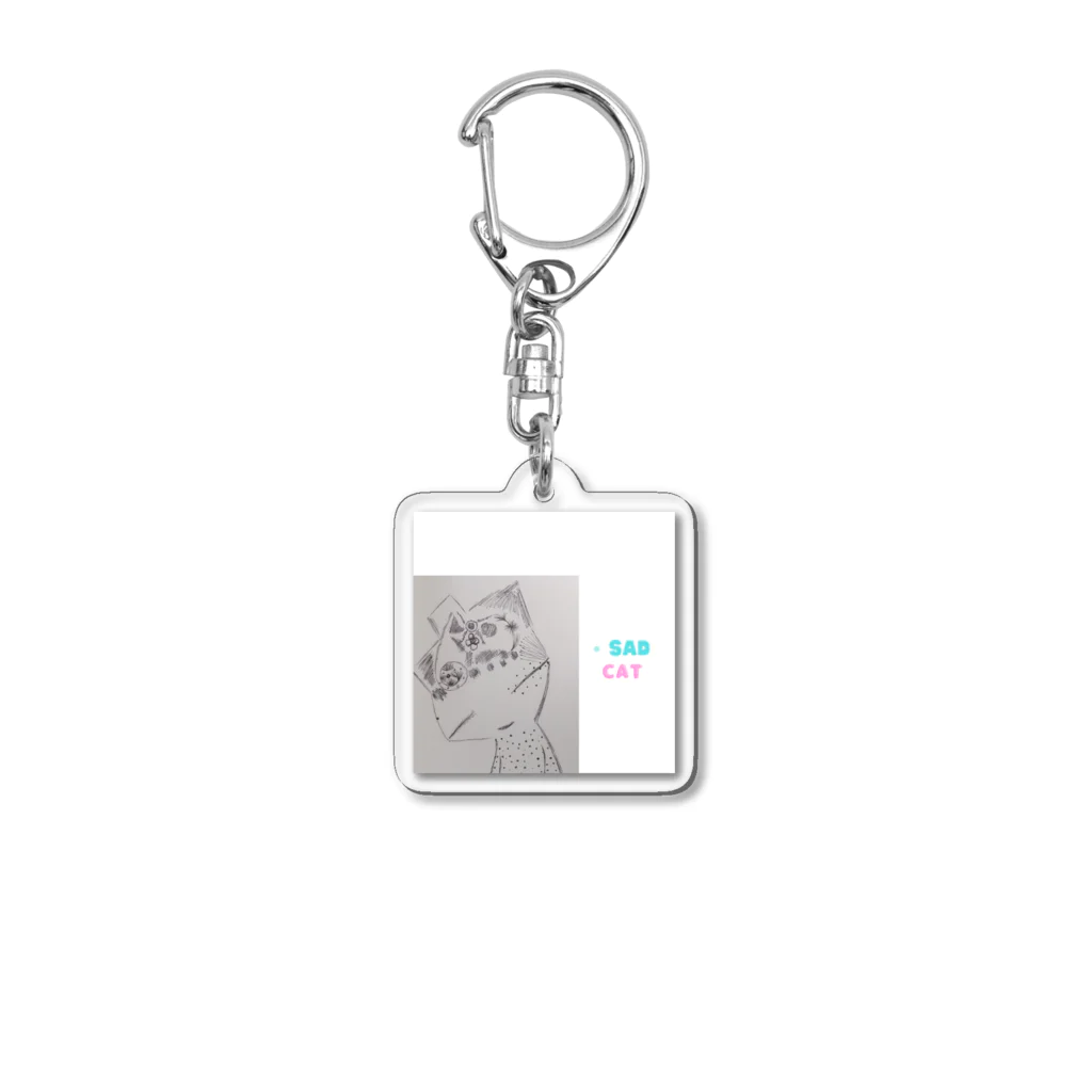 kouhei111725のsad cat Acrylic Key Chain