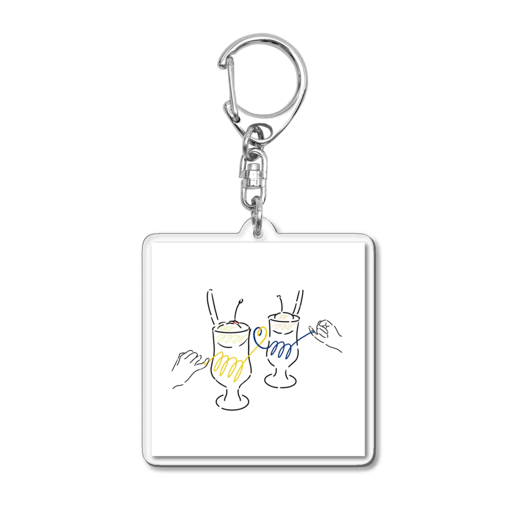 てんぷらさんのクリームソーダ×クリームソーダ= Acrylic Key Chain