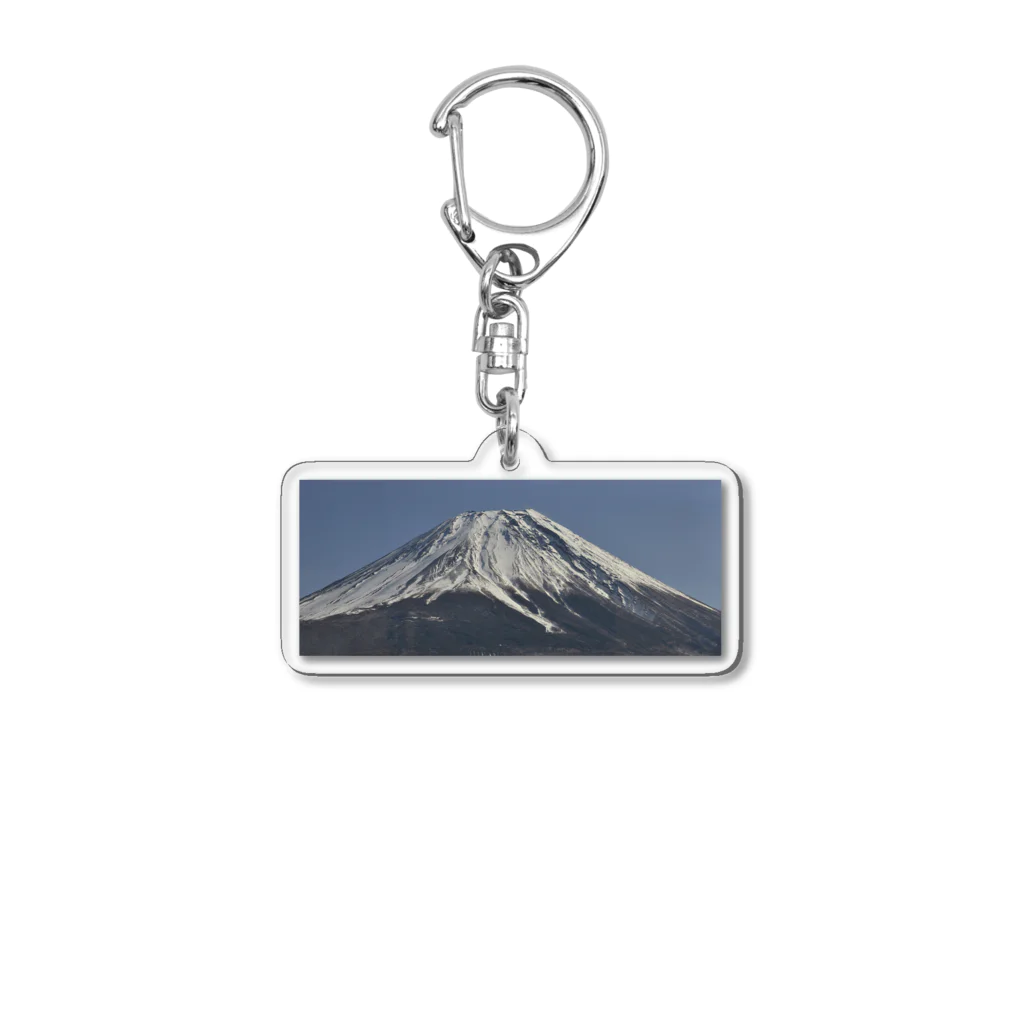 下田村の冠雪した富士山 Acrylic Key Chain