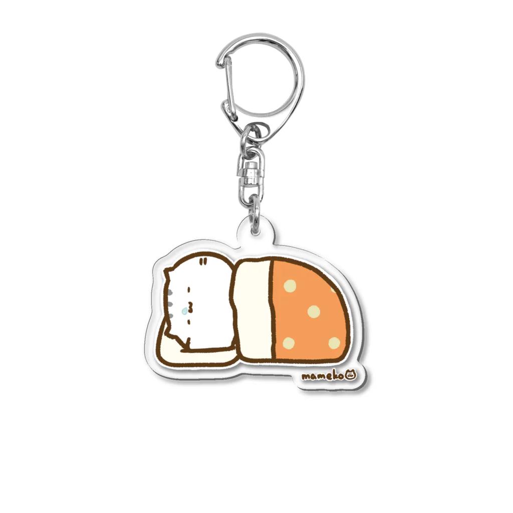 まめこ'ずショップの寝るねこ Acrylic Key Chain