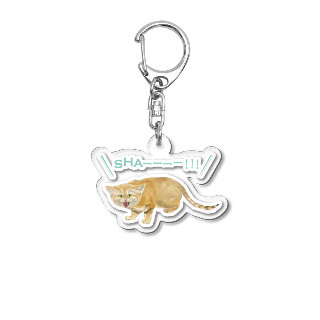 kitaooji shop SUZURI店のシャーするスナネコ Acrylic Key Chain