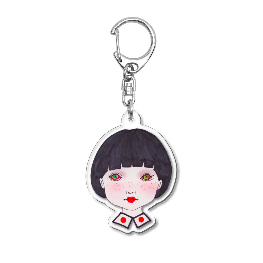 OSURUの赤目ちゃん Acrylic Key Chain