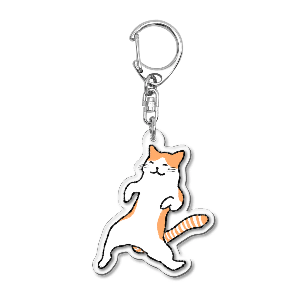 なでしこ@デザインののんびりねこ Acrylic Key Chain