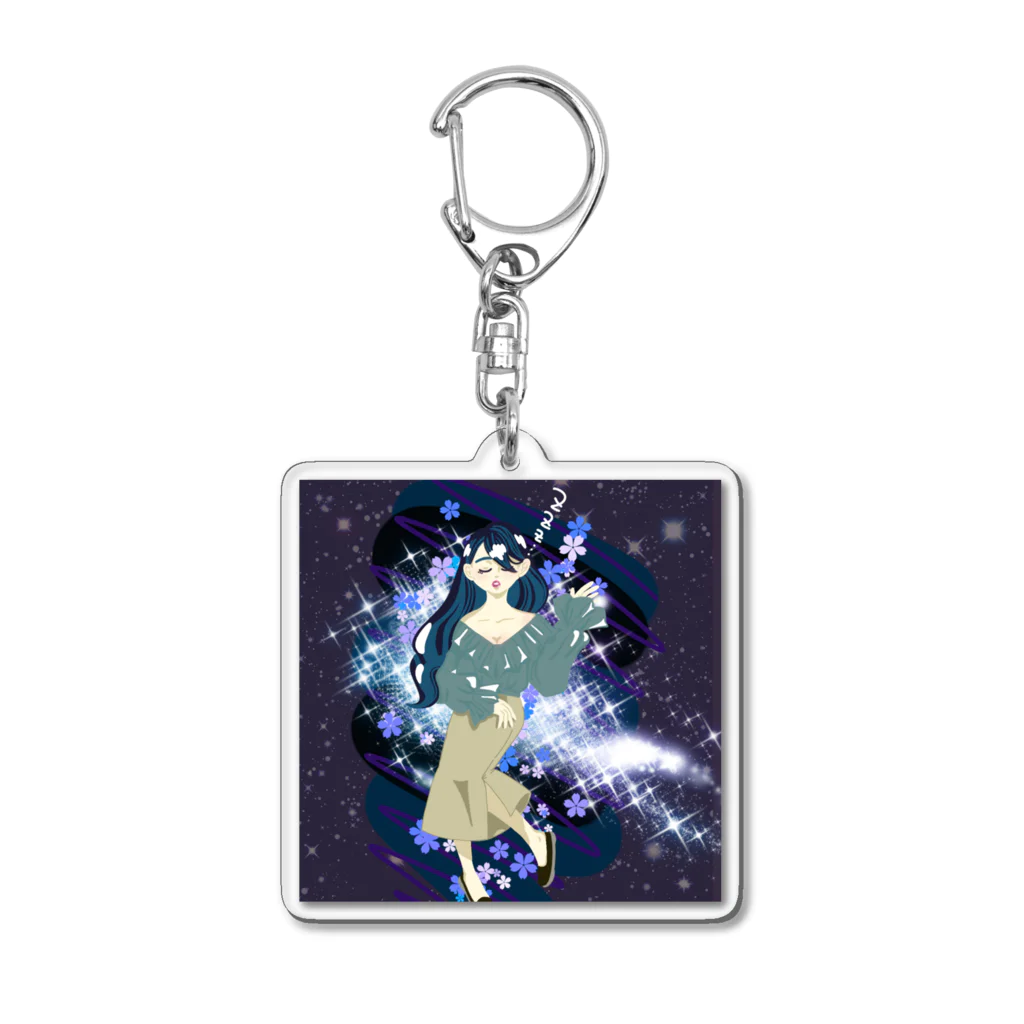 ハリスのデスクの眠り姫 Acrylic Key Chain