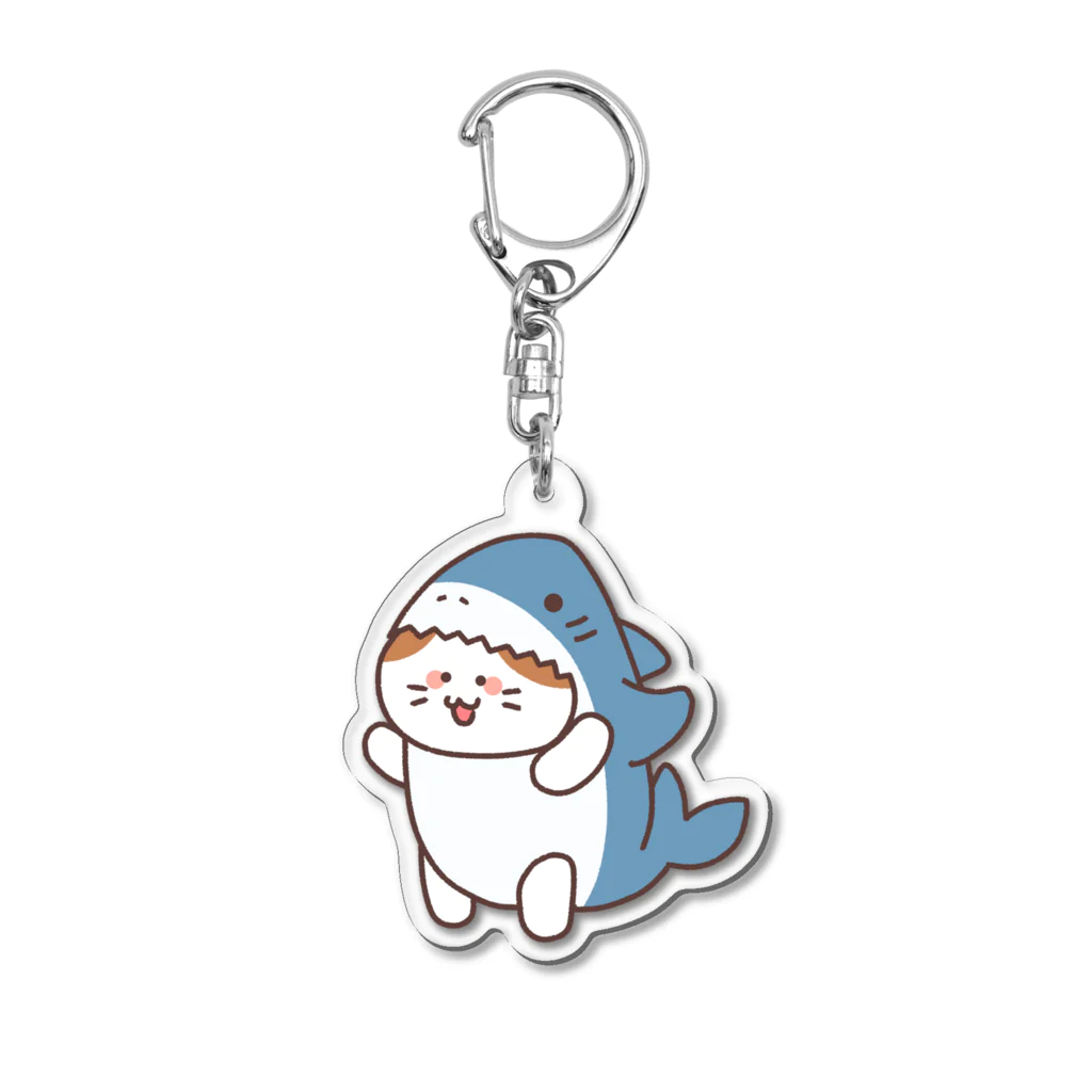  とろろんのさめねこさん Acrylic Key Chain