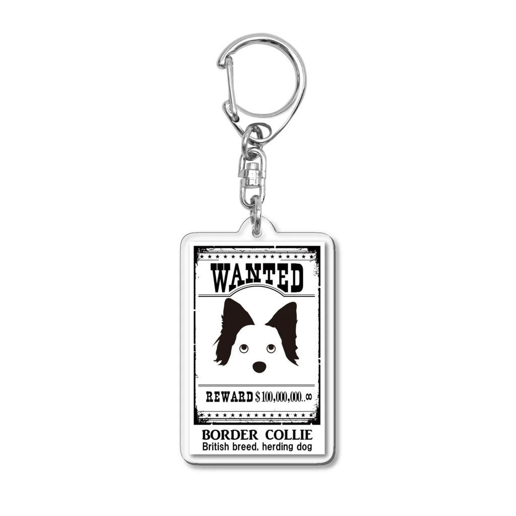 Bordercollie StreetのWab2-0807ボーダーコリー Acrylic Key Chain