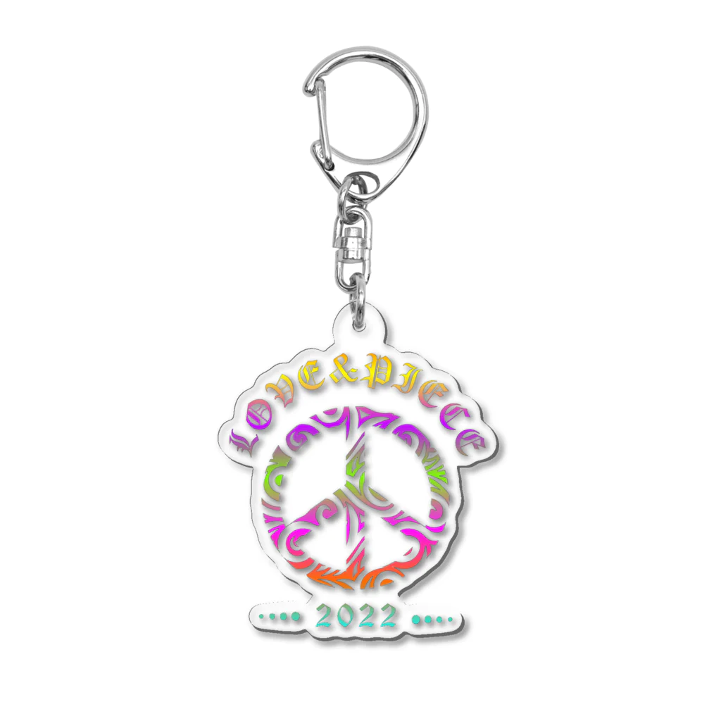 薈.collectionのLove＆peaceシリーズRainbowcolorバージョン アクリルキーホルダー