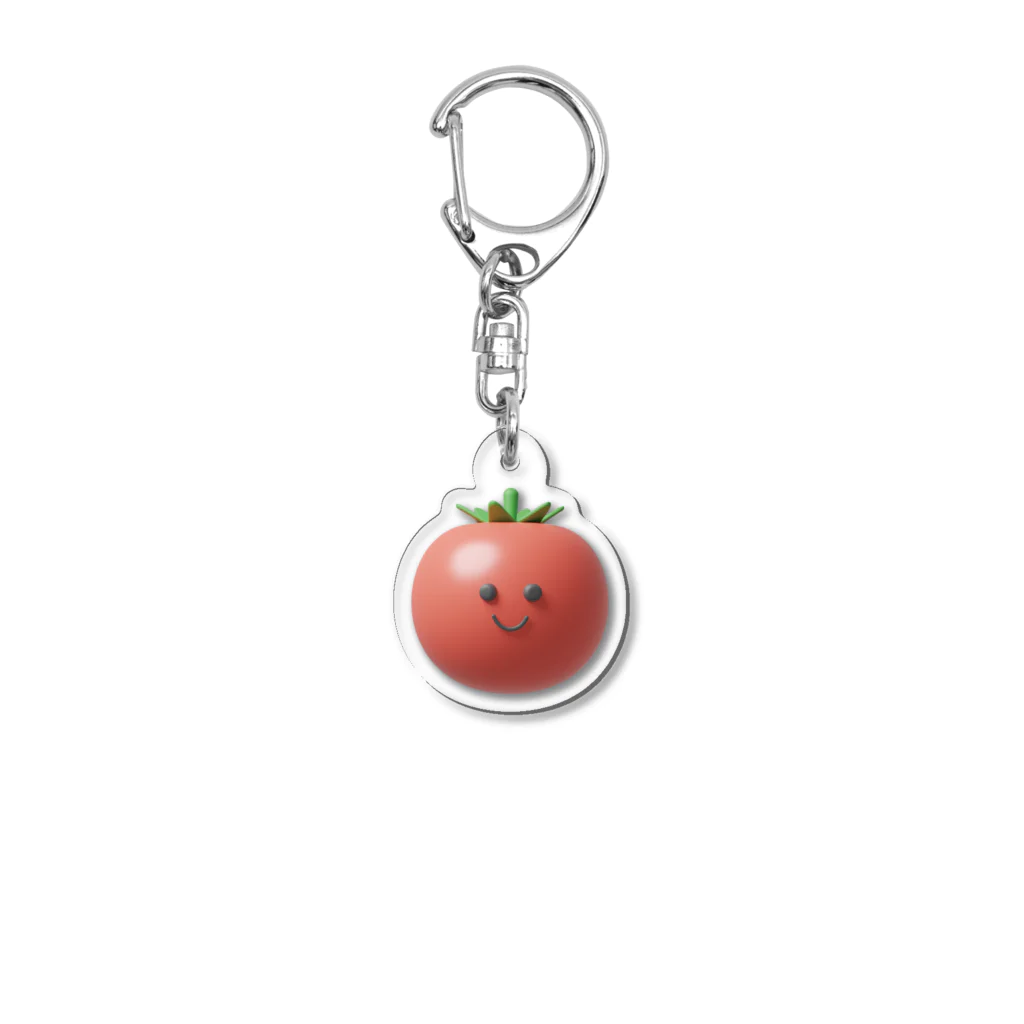 Aランチサラダ付SHOPの3Dのトマトさん Acrylic Key Chain