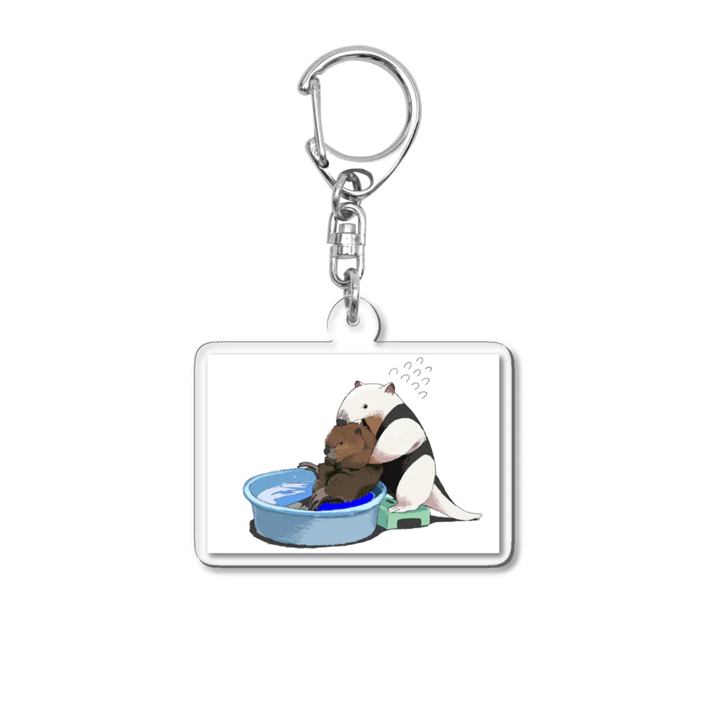 もちもちビーバーのちびーばーの入水コアリクイ Acrylic Key Chain