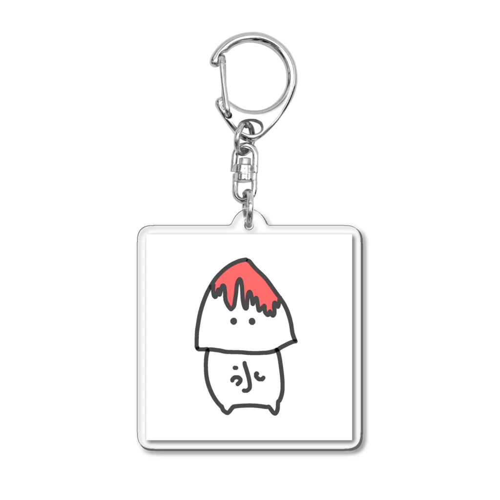 表情豊かなおにぎりくんのかき氷(いちご) Acrylic Key Chain