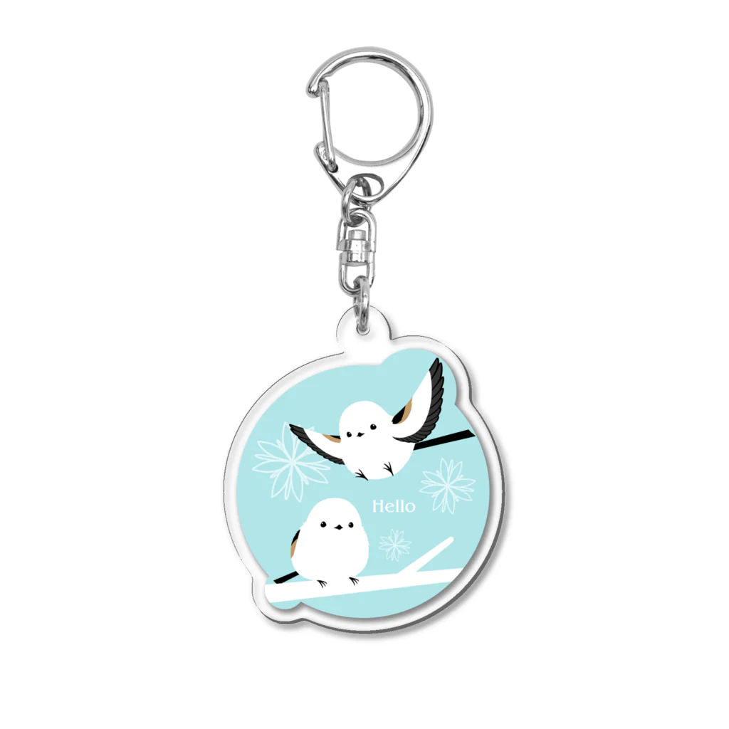 tsukiotoの2匹のシマエナガ Acrylic Key Chain