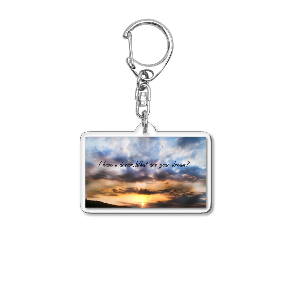 HAPPY and LUCKYの夕日を見ながら夢語ろ Acrylic Key Chain