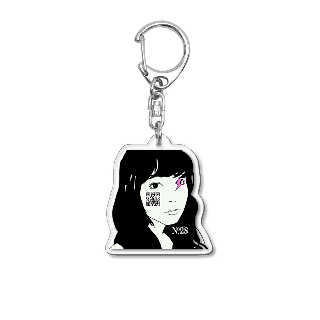 No.428のNo.428 girl 女の子　アンニュイ Acrylic Key Chain