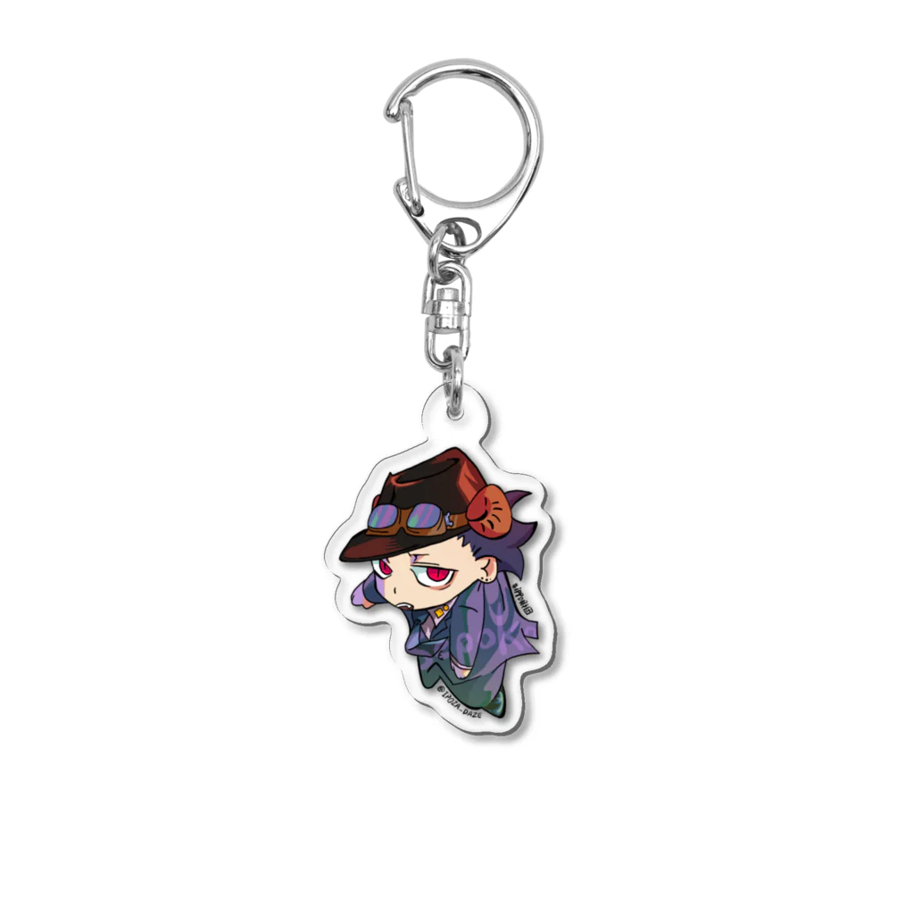 一歩歩いて罪悪感のippo財団のミニキャラキーホルダー　ボス（帽子付き Acrylic Key Chain