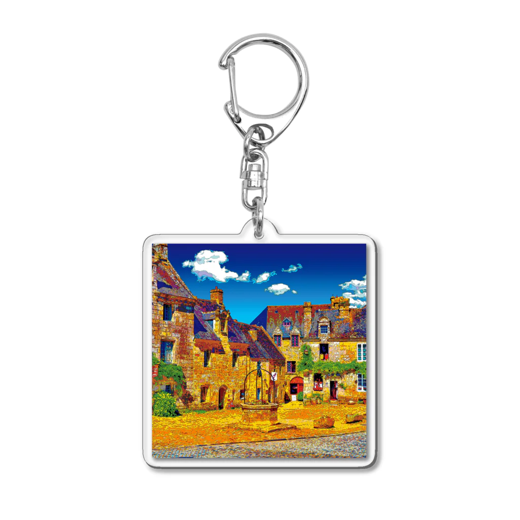 GALLERY misutawoのフランス ロクロナンの街角 Acrylic Key Chain