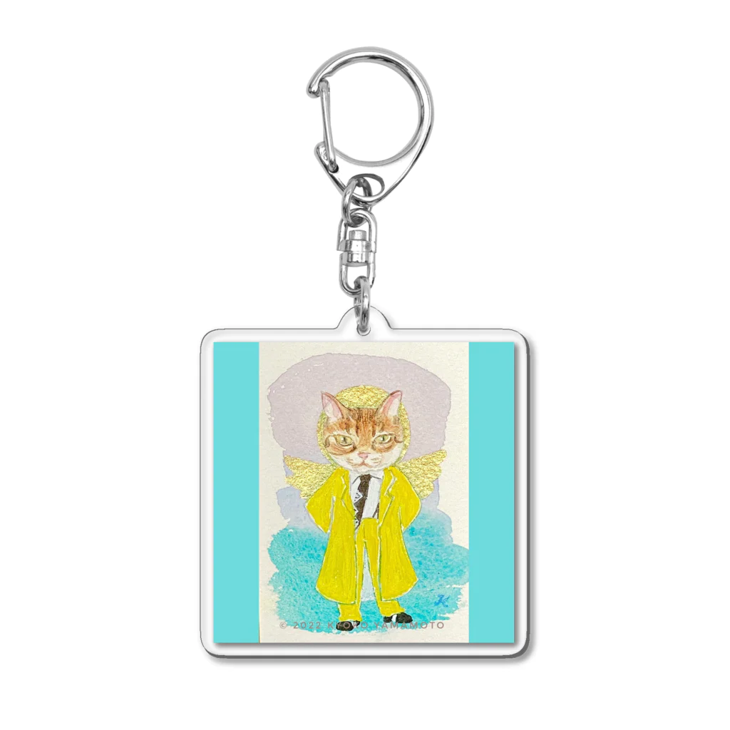 くまきち＠kyonyamamotoのスーツの猫　フィリップ・麿 Acrylic Key Chain