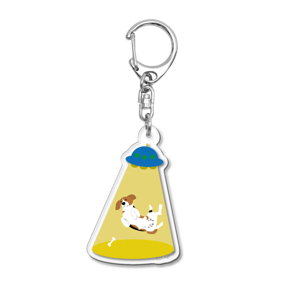 ELLE_mybeagleのアブダクション・ビーグル Acrylic Key Chain