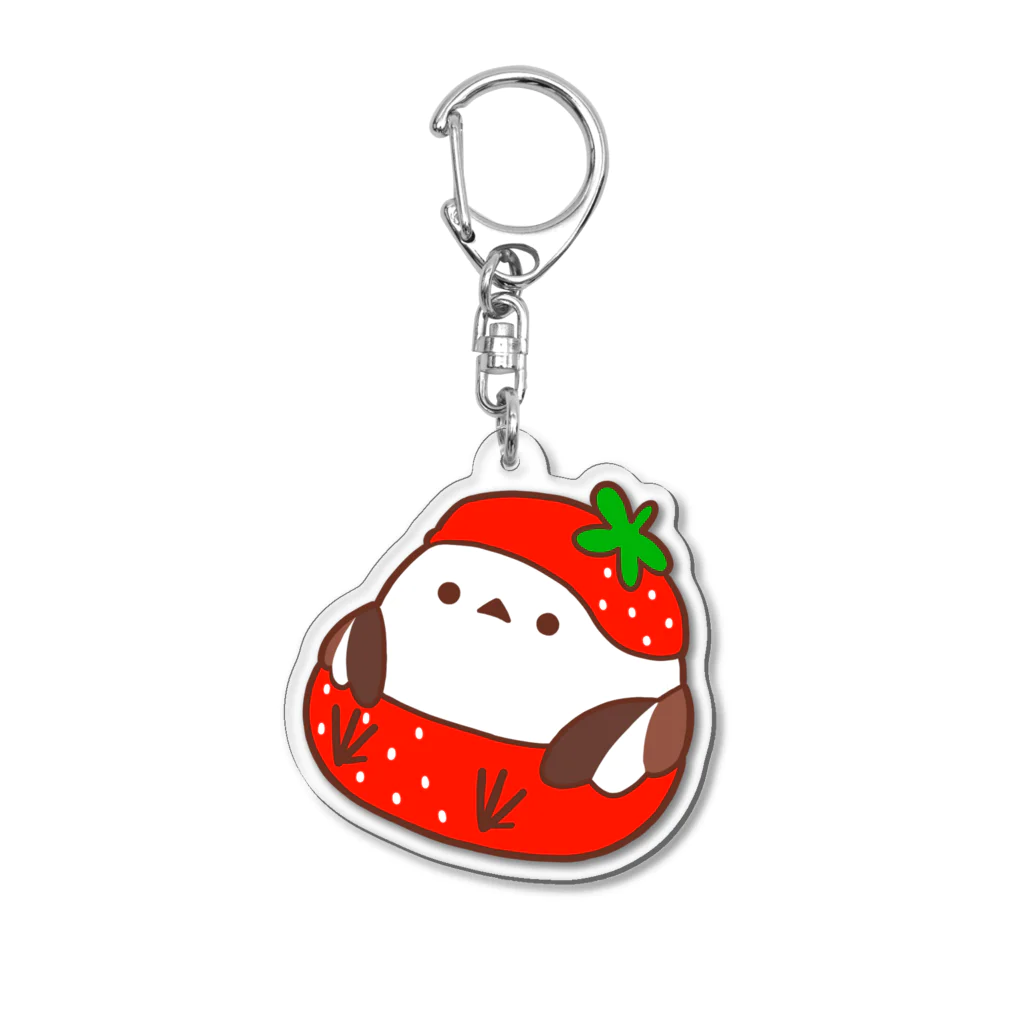 なないろ工房のいちごパンツのシマエナガちゃん Acrylic Key Chain