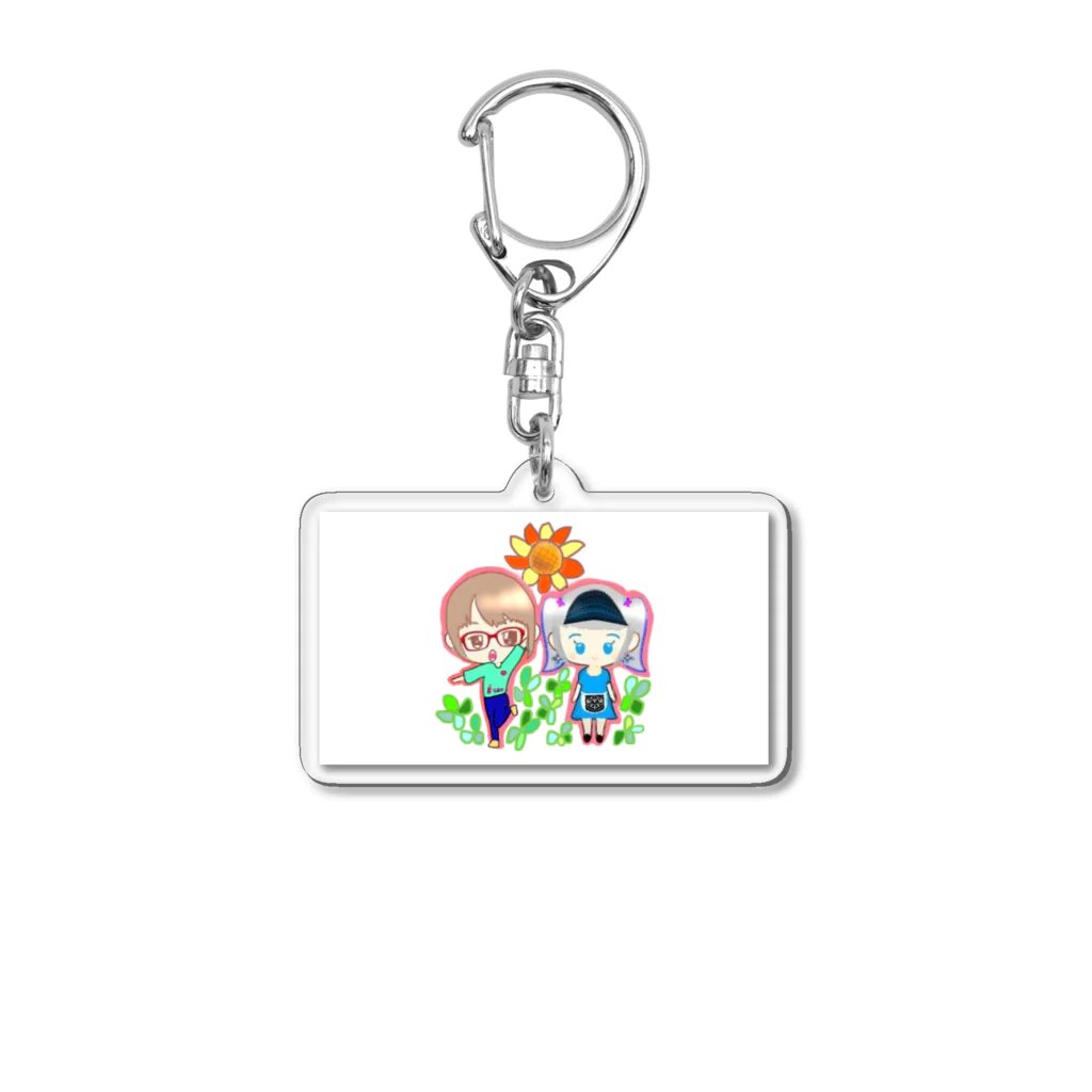 Apple☆Yakoのやこ師匠andバーチャルやこたん Acrylic Key Chain