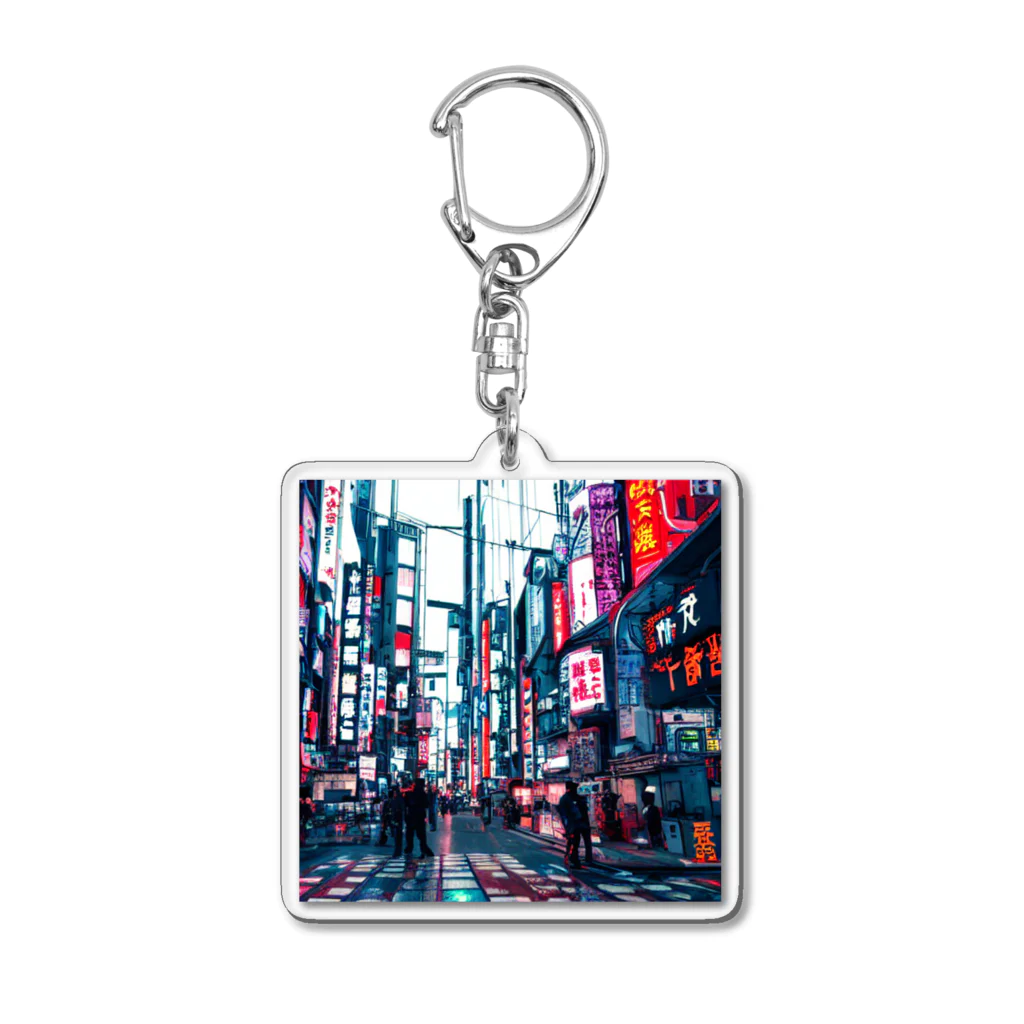 ぴすけのcyber in Tokyo Acrylic Key Chain