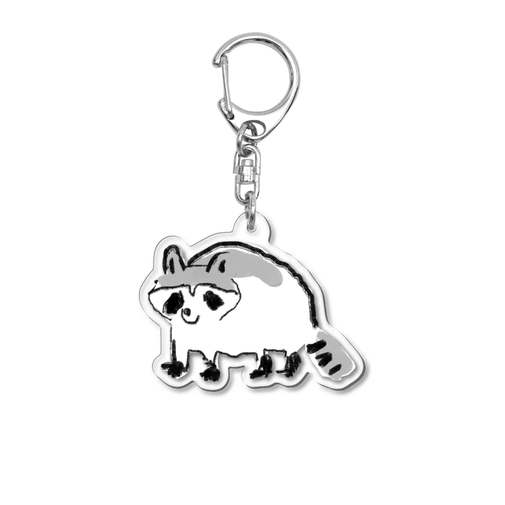 zigzagzのふみしめるアライグマ Acrylic Key Chain