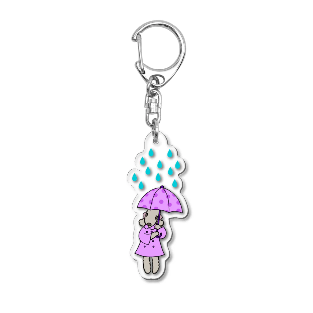 ベドリントンテリアのワホワホショップの雨ふり(レバーVer.) Acrylic Key Chain