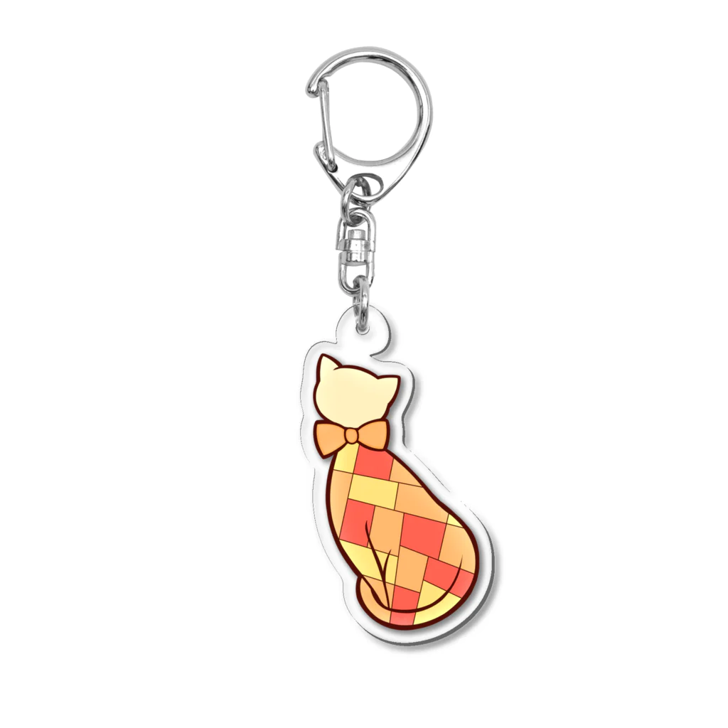 どやネコ！どやちゃん。のねこさん(ステンドグラス風) Acrylic Key Chain