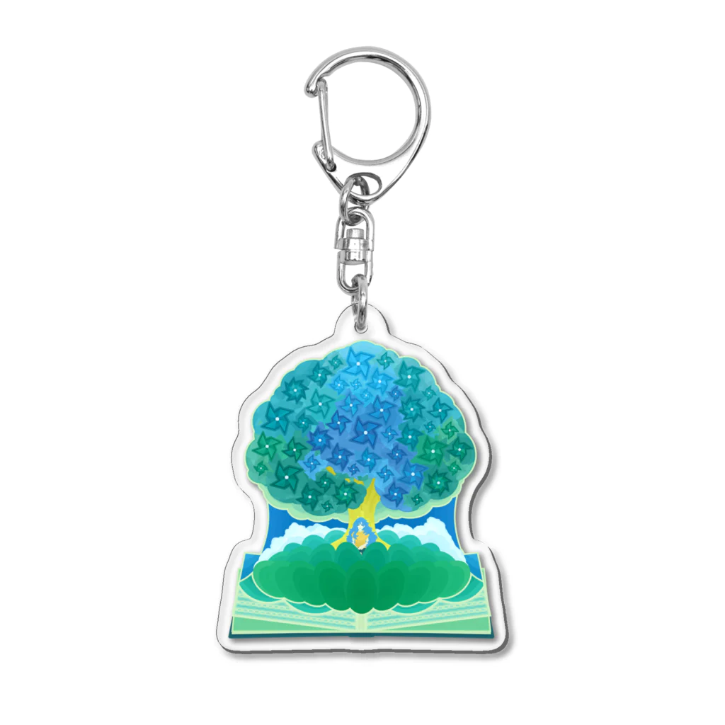 ハナドリカ SUZURI店の風を待つ人 Acrylic Key Chain